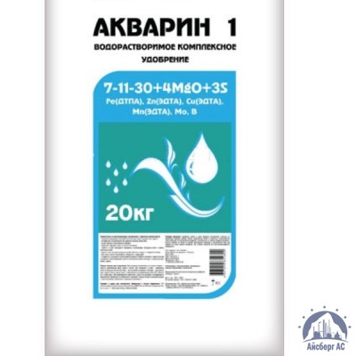 Удобрение Акварин 1 N-P-K+Mg+S+Мэ 7-11-30+4+3+Мэ в хелатной форме купить в Иркутске